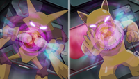 Alakazam de Faba/Fabio e Hypno de Faba/Fabio usando Fuerza Psíquica/Psíquico.