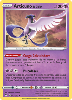 Carta de Articuno de Galar
