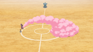 Spiritomb de Cynthia/Cintia usando comesueños.