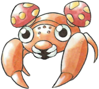 Paras en Pokémon Rojo y Verde.