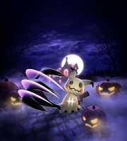 Ilustración de la adición de Mimikyu a Pokémon UNITE.