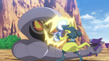 Lucario variocolor de Rod usando Garra de Metal/Garra Metal.