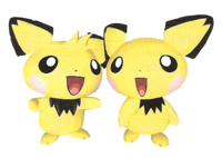Modelo 3D de los hermanos Pichu en Pokémon Channel.