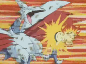 Cyndaquil usando placaje.