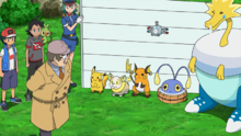 Raichu y el resto de Pokémon tipo eléctrico del Laboratorio Cerise/Cerezo.