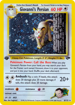 Giovanni's Persian (Gym Challenge TCG) - WikiDex, la enciclopedia Pokémon
