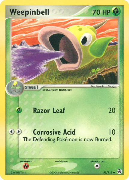 Archivo:Weepinbell (FireRed & LeafGreen TCG).png