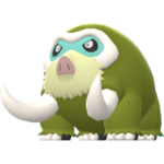 Imagen de Mamoswine variocolor hembra en Pokémon Diamante Brillante y Pokémon Perla Reluciente