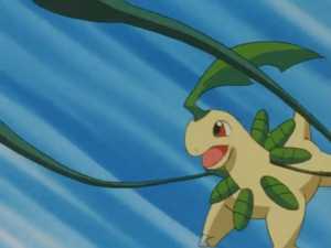 Bayleef usando látigo cepa.
