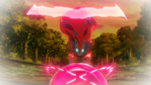 Zoroark usando pulso noche.