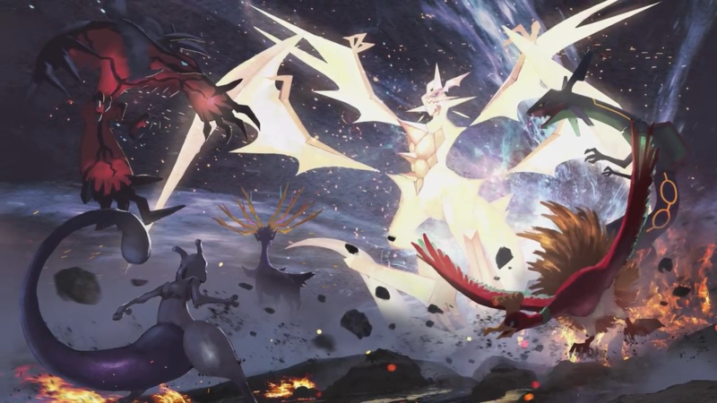 Archivo:Artwork de Ultra-Necrozma contra Pokémon legendarios.png