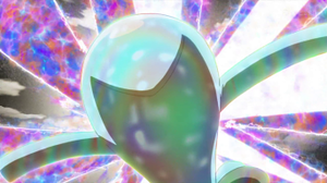 Wobbuffet de Jessie recibiendo el pulso dragón del Druddigon de Aliana/Amapola...