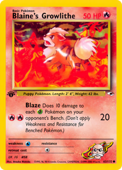 Carta de Blaine's Growlithe