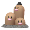 Dugtrio con disfraz de la Semana de la Moda