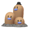 Dugtrio con disfraz de la Semana de la Moda