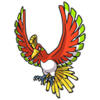Icono de Ho-Oh en Pokémon HOME (v. 3.2.1)