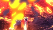 Entei salvaje usando estallido.