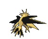 Imagen posterior de Zapdos en Pokémon X, Pokémon Y, Pokémon Rubí Omega, Pokémon Zafiro Alfa, Pokémon Sol, Pokémon Luna, Pokémon Ultrasol y Pokémon Ultraluna