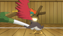 Hawlucha usando golpe kárate.