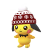 Pichu con gorro de copo de nieve