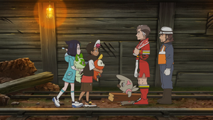 Un operario detrás de Naboru.