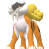 Imagen de Raikou variocolor en Pokémon Diamante Brillante y Pokémon Perla Reluciente