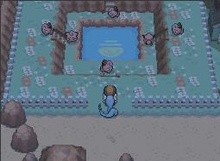 Clefairy bailando a la luz de la luna en Pokémon Oro HeartGold y Pokémon Plata SoulSilver.