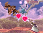 Manaphy usando cambia almas en DK y Zelda.