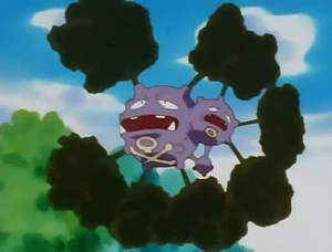 Weezing usando polución.