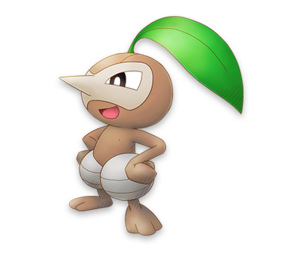 Nuzleaf en Pokémon Mundo megamisterioso.