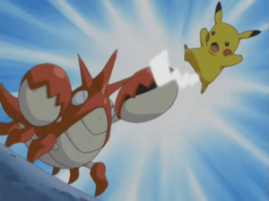 Corphish usando agarre.