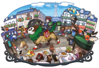 Ilustración del protagonista montando un Gogoat.