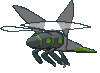 Imagen posterior de Vikavolt variocolor en Pokémon Sol, Pokémon Luna, Pokémon Ultrasol y Pokémon Ultraluna