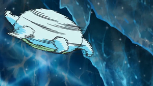 Un Sandshrew de Alola usando Giro Rápido.