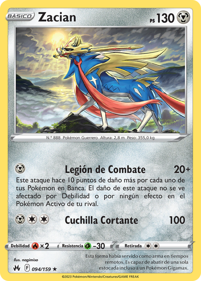 Zacian (Cenit Supremo TCG) - WikiDex, la enciclopedia Pokémon