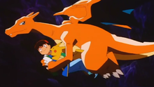 Charizard usando vuelo.