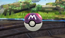 Una Master Ball en SSB4 para Wii U.
