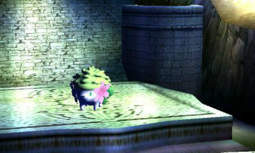 Shaymin forma tierra en la Liga Pokémon de Teselia.