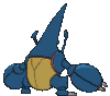 Imagen posterior de Mega-Heracross en Pokémon X, Pokémon Y, Pokémon Rubí Omega, Pokémon Zafiro Alfa, Pokémon Sol, Pokémon Luna, Pokémon Ultrasol y Pokémon Ultraluna
