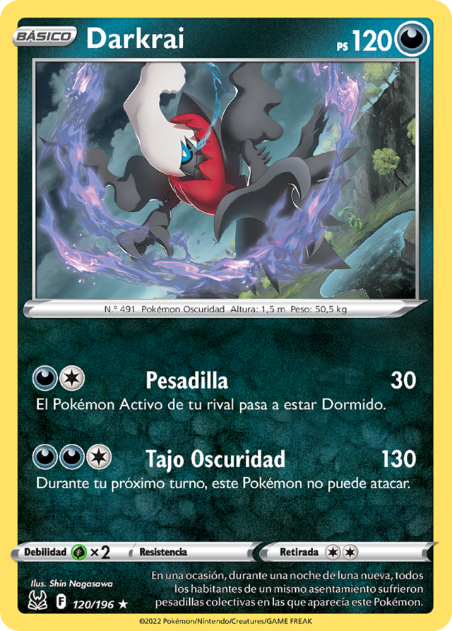 Darkrai origen perdido tcg wikidex la enciclopedia pok mon