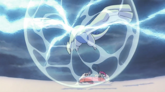 Lugia usando velo sagrado.