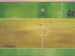 Campo de batalla del Gimnasio de Azuliza en el anime