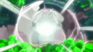 Minccino usando vozarrón.
