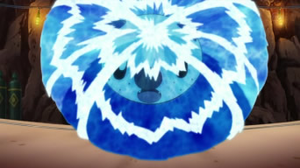 Oshawott usando acua jet.
