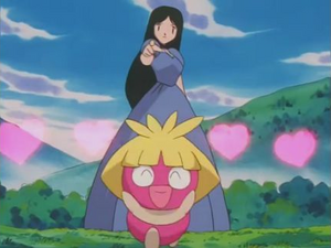 Smoochum usando Beso Dulce.