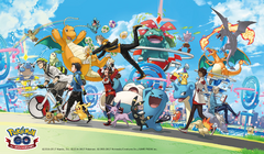 Blanche en el artwork del primer aniversario de Pokémon GO.