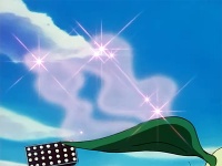 Chikorita de Casey/Vanesa usando dulce aroma.