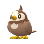 Imagen de Starly variocolor hembra en Pokémon Diamante Brillante y Pokémon Perla Reluciente