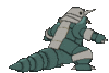 Imagen posterior de Aggron variocolor en Pokémon X, Pokémon Y, Pokémon Rubí Omega, Pokémon Zafiro Alfa, Pokémon Sol, Pokémon Luna, Pokémon Ultrasol y Pokémon Ultraluna