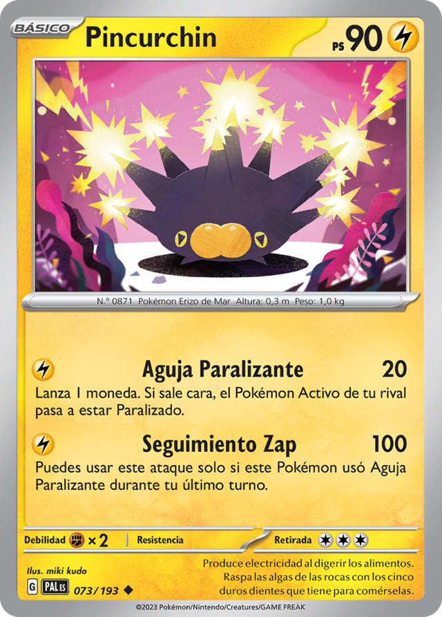 Pincurchin (Evoluciones en Paldea 73 TCG) WikiDex, la enciclopedia